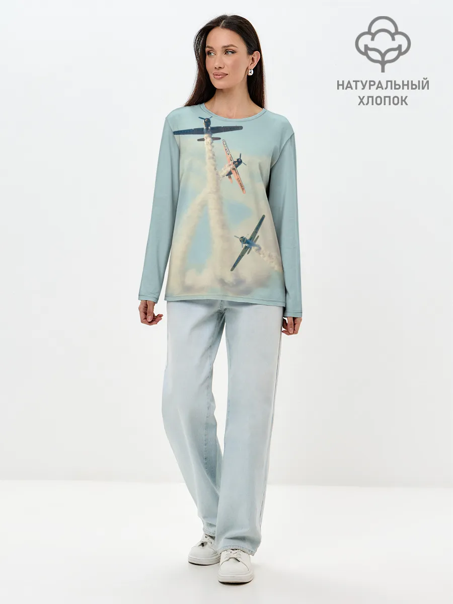 Лонгслив женский. Хлопок / Planes