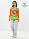 Лонгслив женский. Хлопок / bright print
