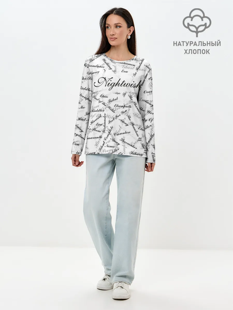 Лонгслив женский. Хлопок / Nightwish Songs / Найтвиш песни