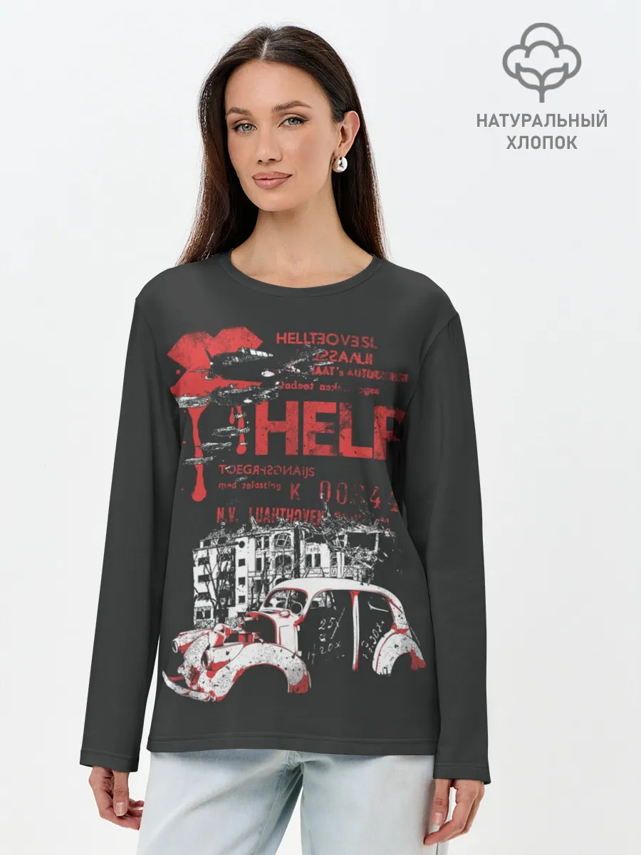 Лонгслив женский. Хлопок / RETRO CAR