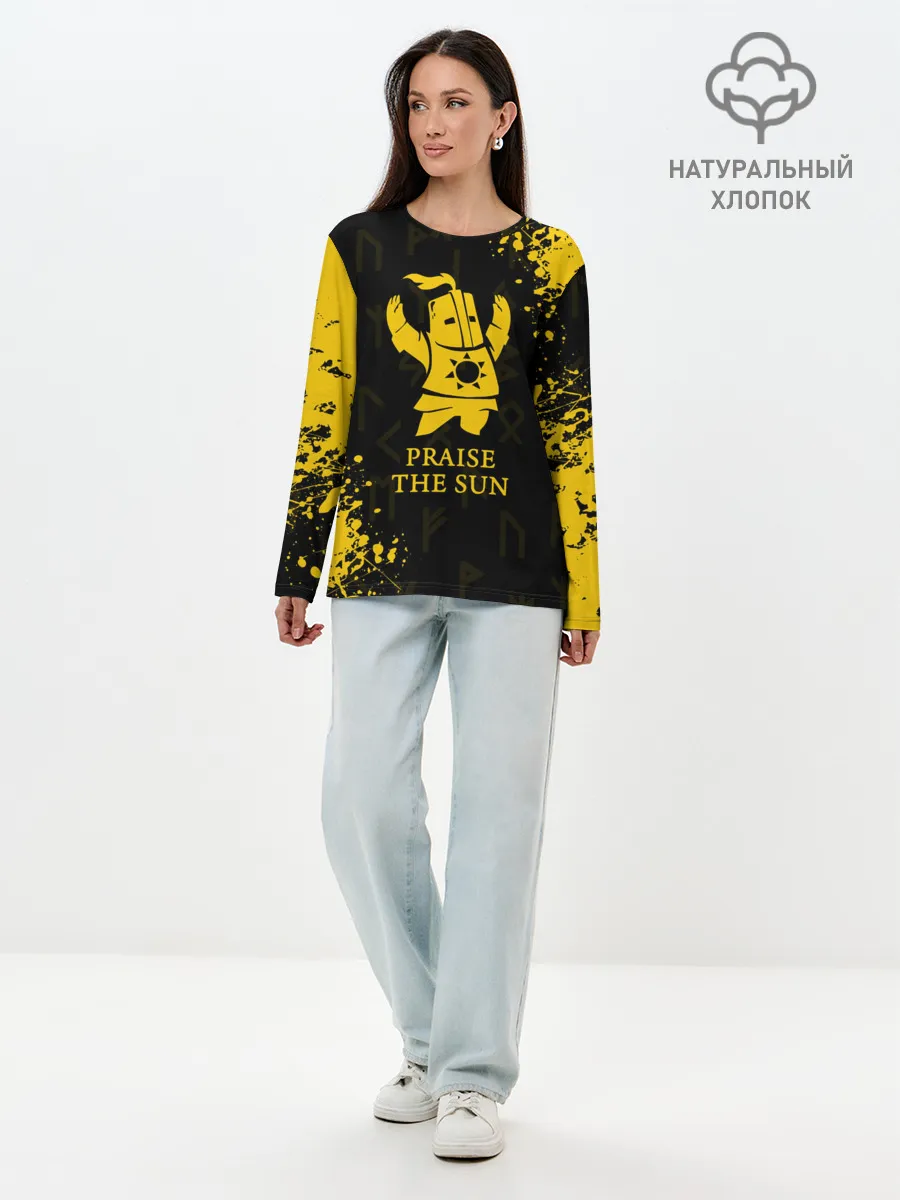 Лонгслив женский. Хлопок / DARK SOULS | ТЁМНЫЕ ДУШИ