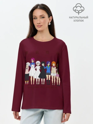 Лонгслив женский. Хлопок / Токийский гуль девчонки
