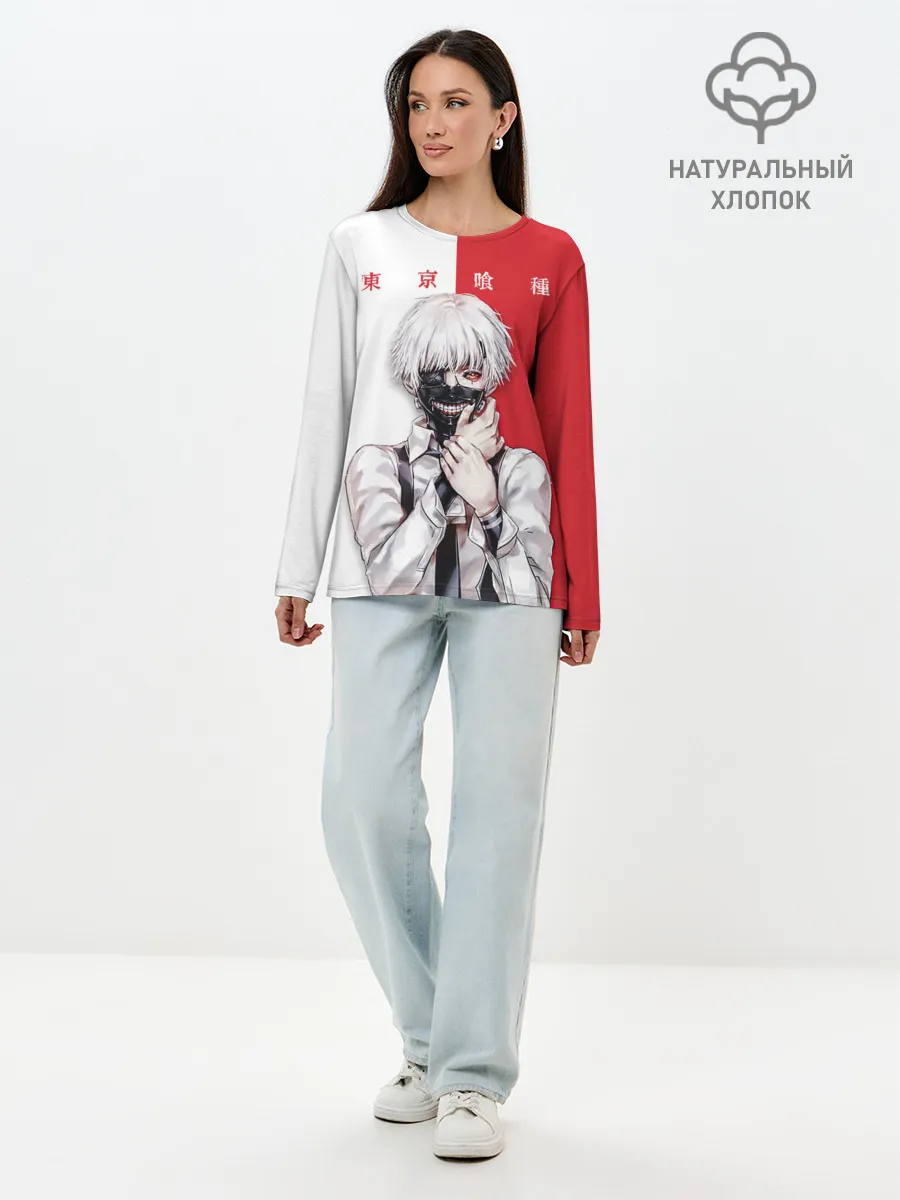 Лонгслив женский. Хлопок / Канеки Кен