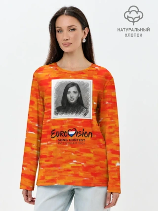 Лонгслив женский. Хлопок / Евровидение 2021 $