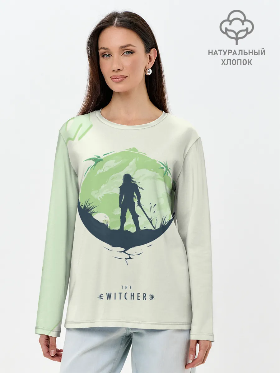 Лонгслив женский. Хлопок / Школа волка