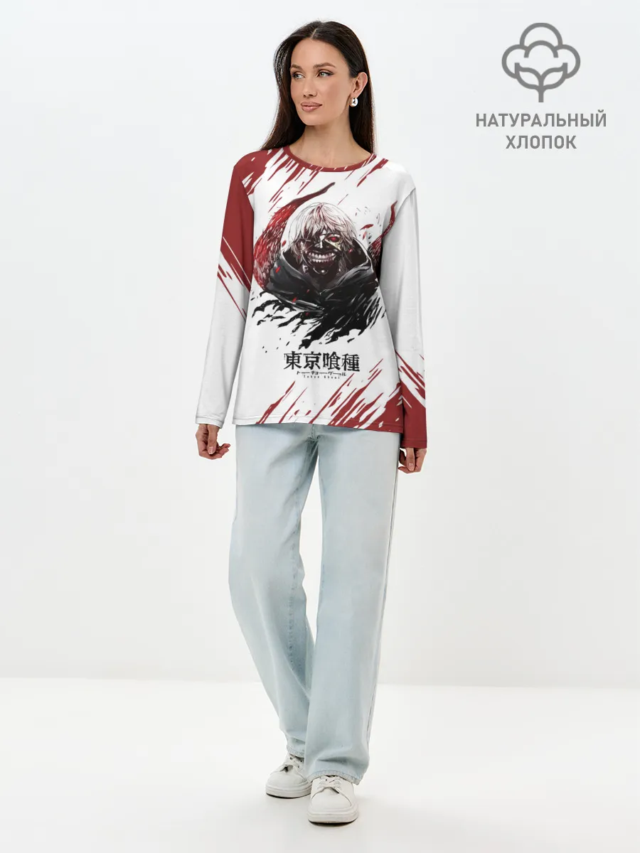 Лонгслив женский. Хлопок / Kagune | Tokyo Ghoul