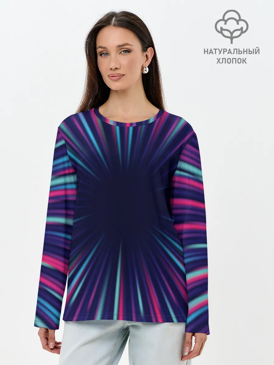 Лонгслив женский. Хлопок / Вспышка Сверхновой