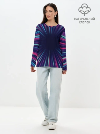 Лонгслив женский. Хлопок / Вспышка Сверхновой