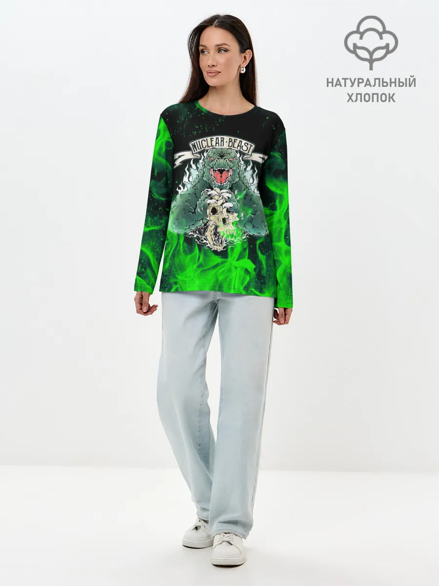 Лонгслив женский. Хлопок / GODZILLA | ГОДЗИЛЛА