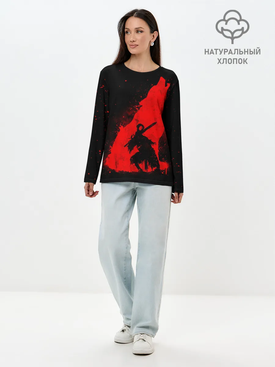 Лонгслив женский. Хлопок / DARK SOULS | ТЁМНЫЕ ДУШИ