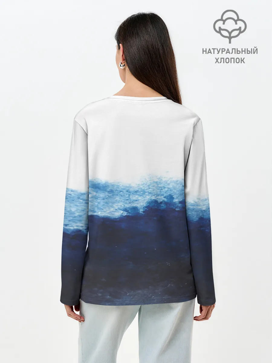 Лонгслив женский. Хлопок / Акула