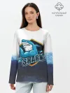 Лонгслив женский. Хлопок / Акула