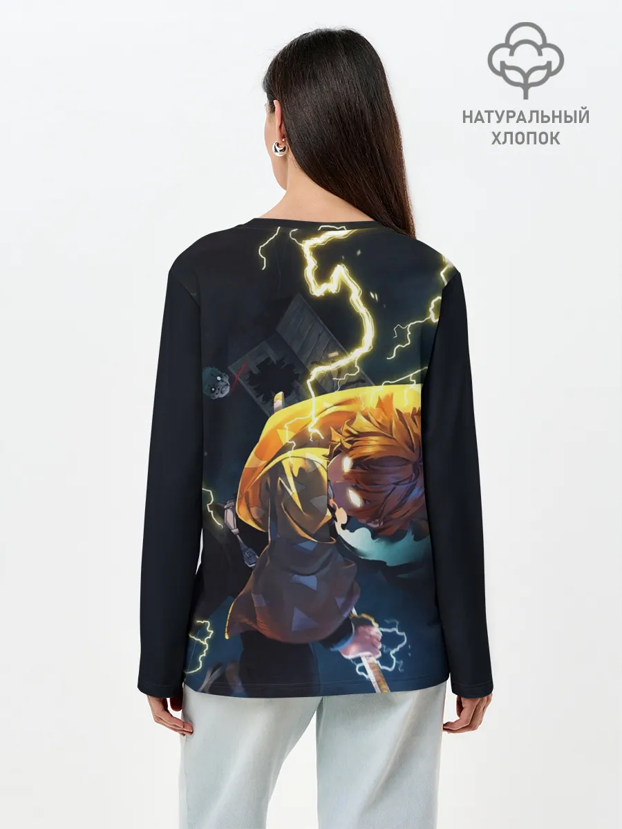 Лонгслив женский. Хлопок / ЗЕНИЦУ АКАЦУМА | ZENITSU