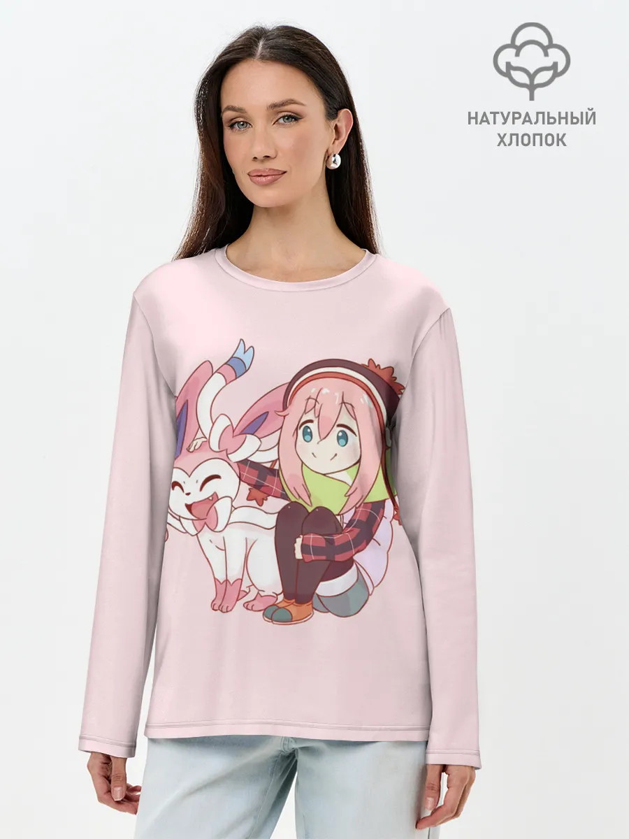 Лонгслив женский. Хлопок / Nadeshiko