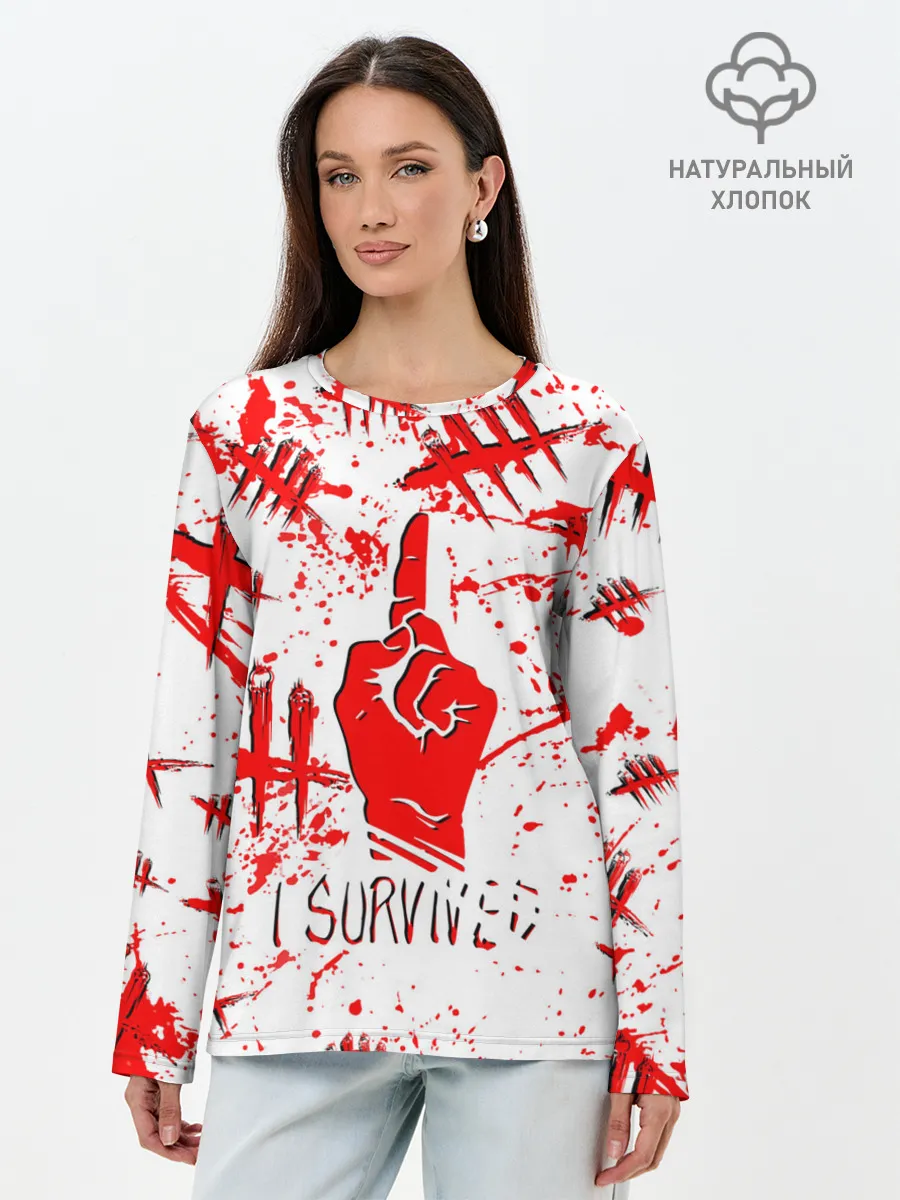 Лонгслив женский. Хлопок / Dead by Daylight.