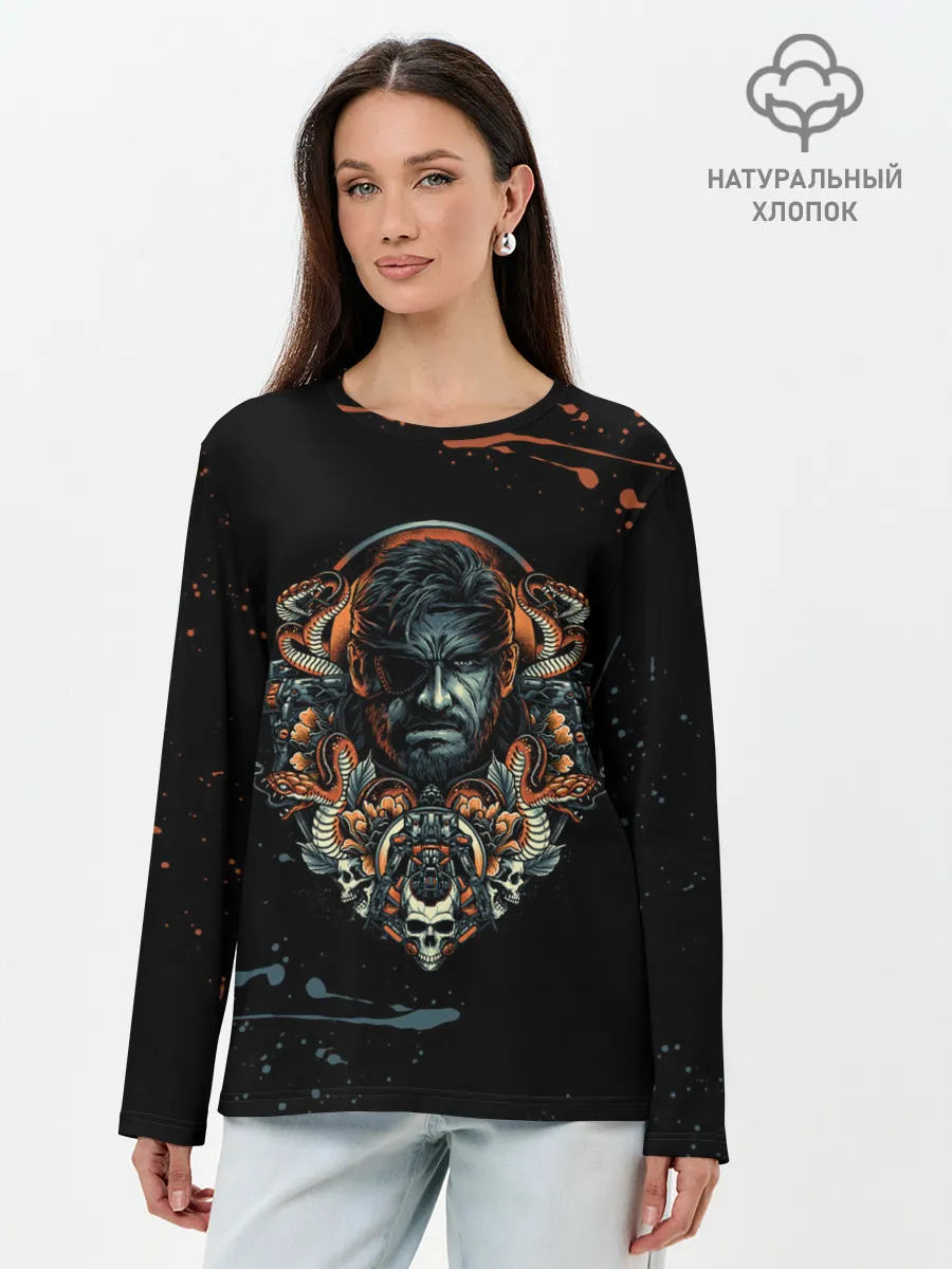 Лонгслив женский. Хлопок / METAL GEAR SOLID SNAKE