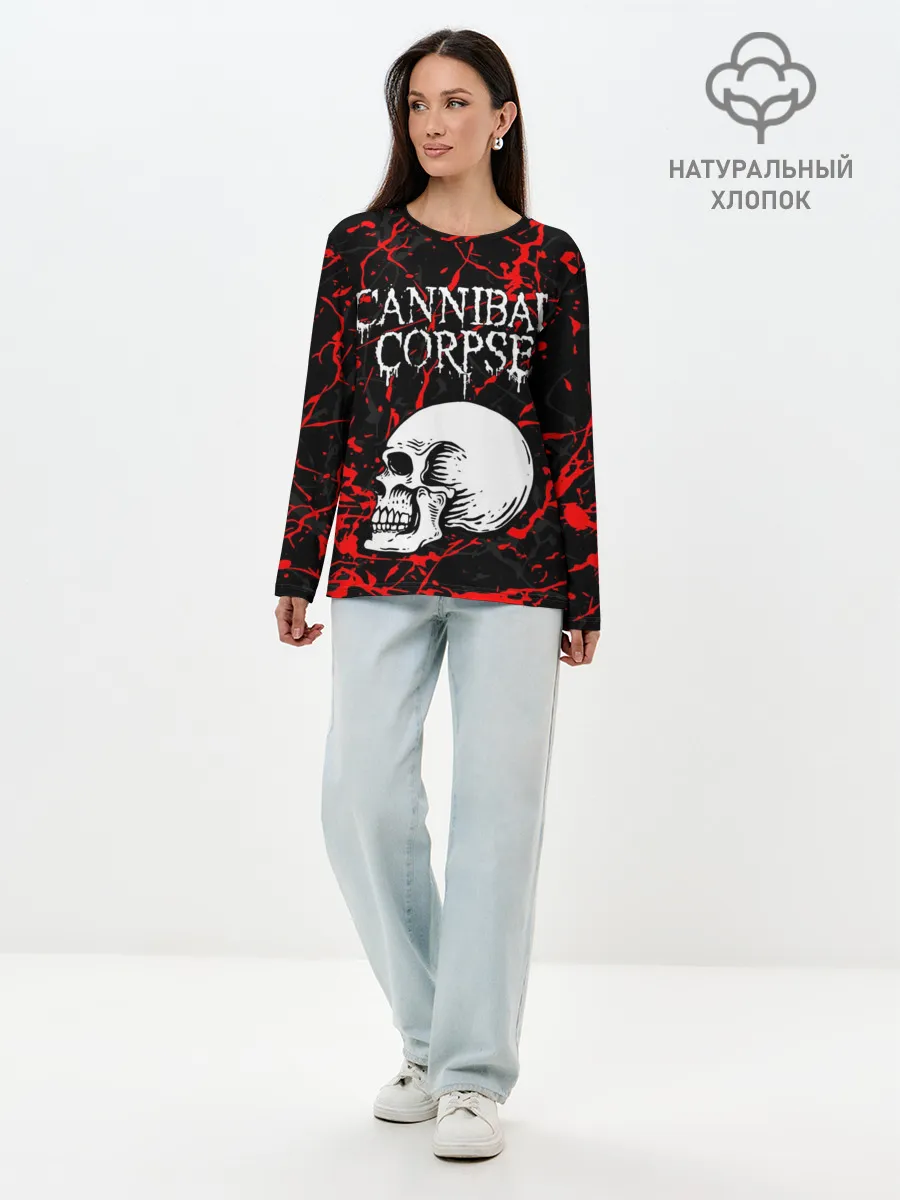 Лонгслив женский. Хлопок / CANNIBAL CORPSE