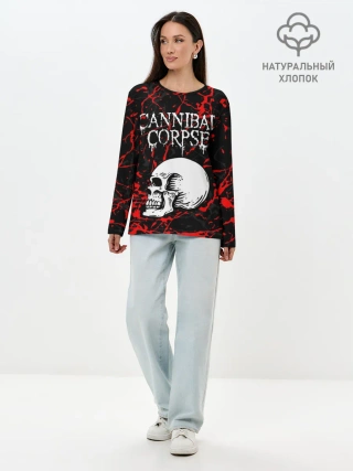 Лонгслив женский. Хлопок / CANNIBAL CORPSE