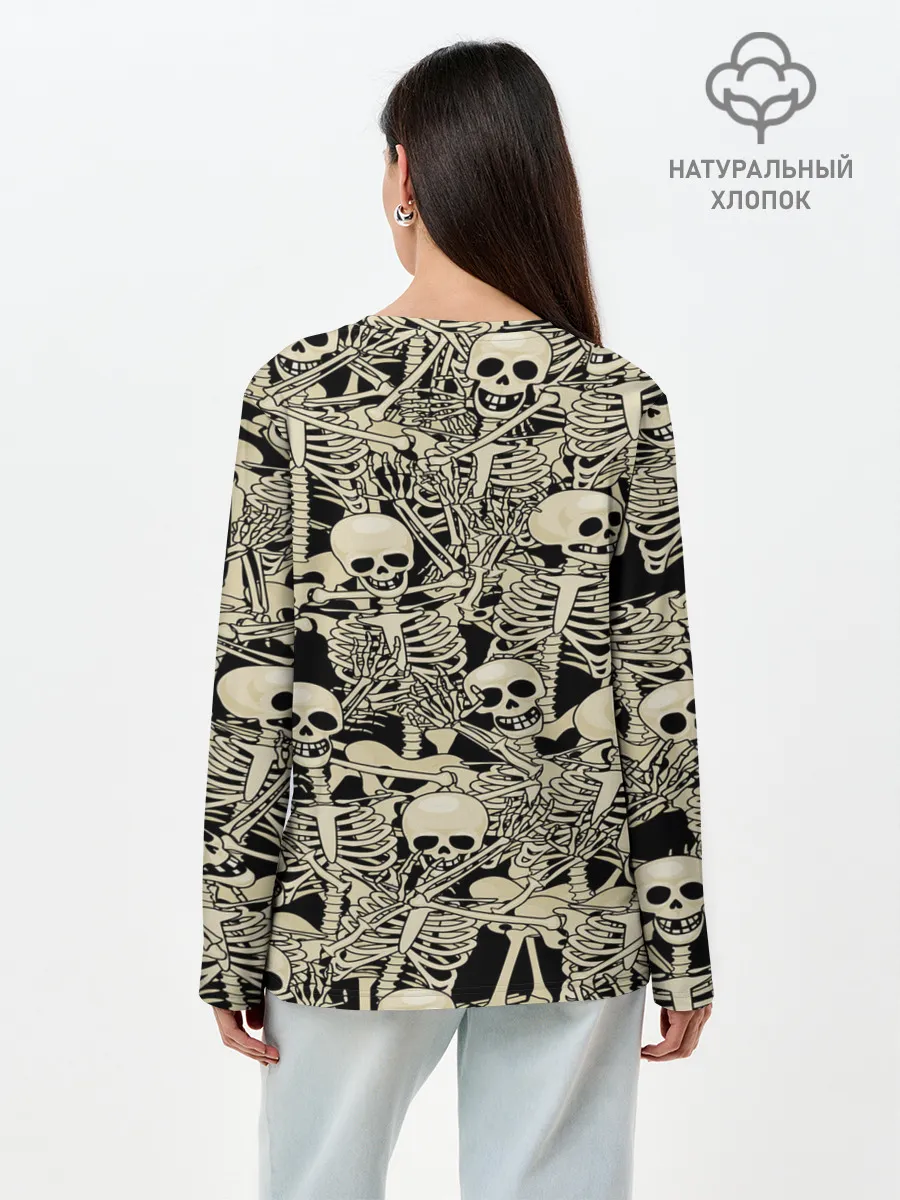 Лонгслив женский. Хлопок / Skeleton