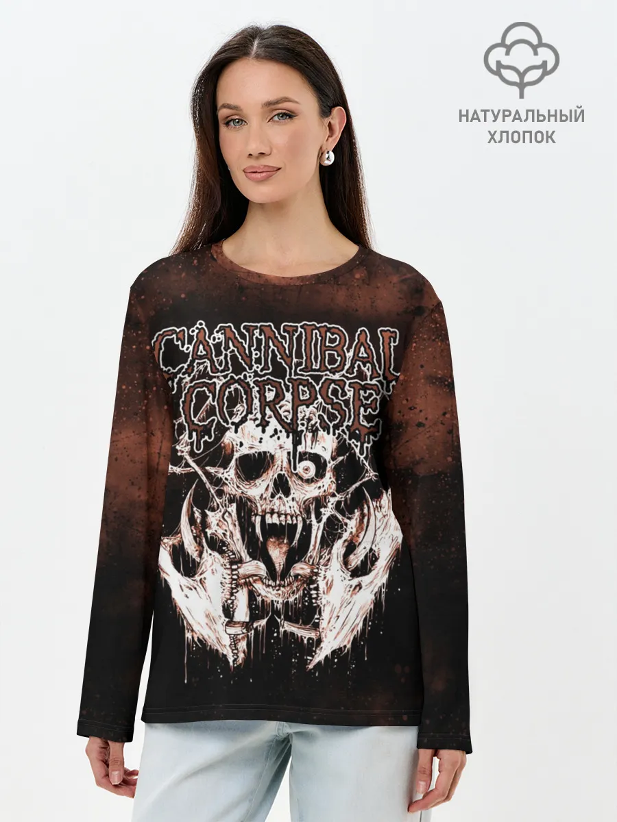 Лонгслив женский. Хлопок / Cannibal Corpse