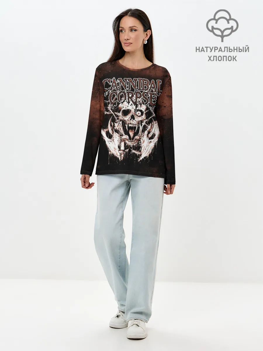 Лонгслив женский. Хлопок / Cannibal Corpse
