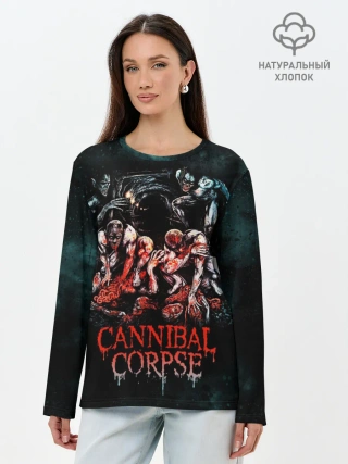 Лонгслив женский. Хлопок / Cannibal Corpse