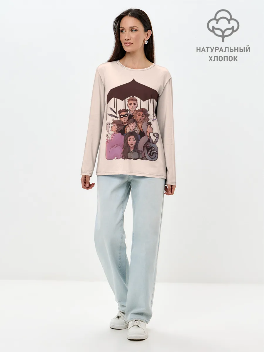 Лонгслив женский. Хлопок / Семья вместе