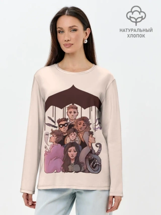 Лонгслив женский. Хлопок / Семья вместе