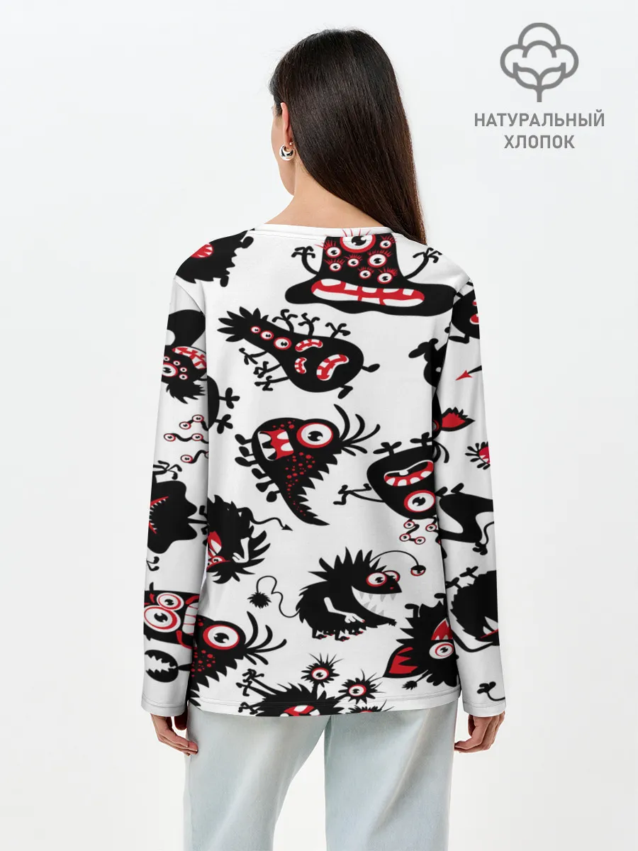 Лонгслив женский. Хлопок / Чудики
