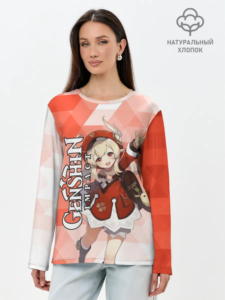 Лонгслив женский. Хлопок / GENSHIN IMPACT КЛИ