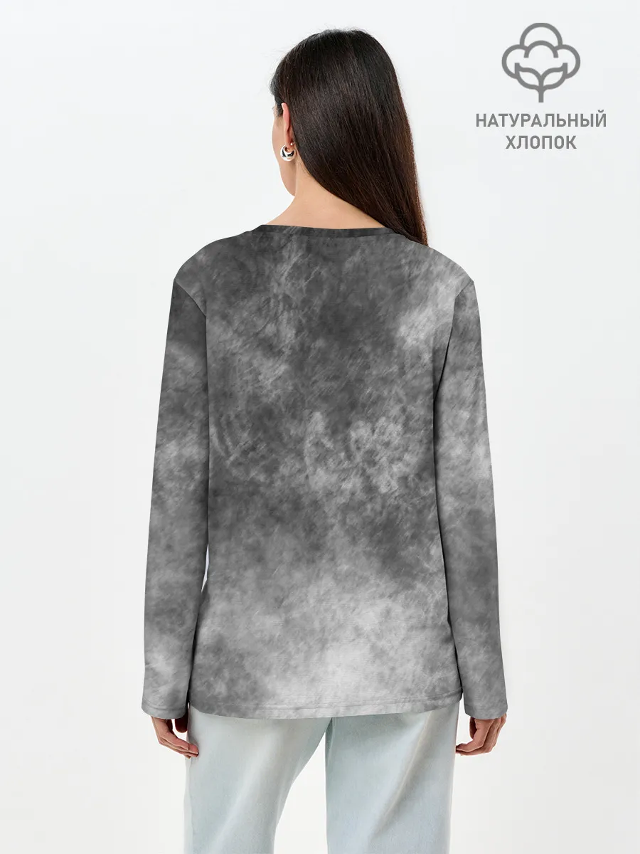 Лонгслив женский. Хлопок / Cartoon cat