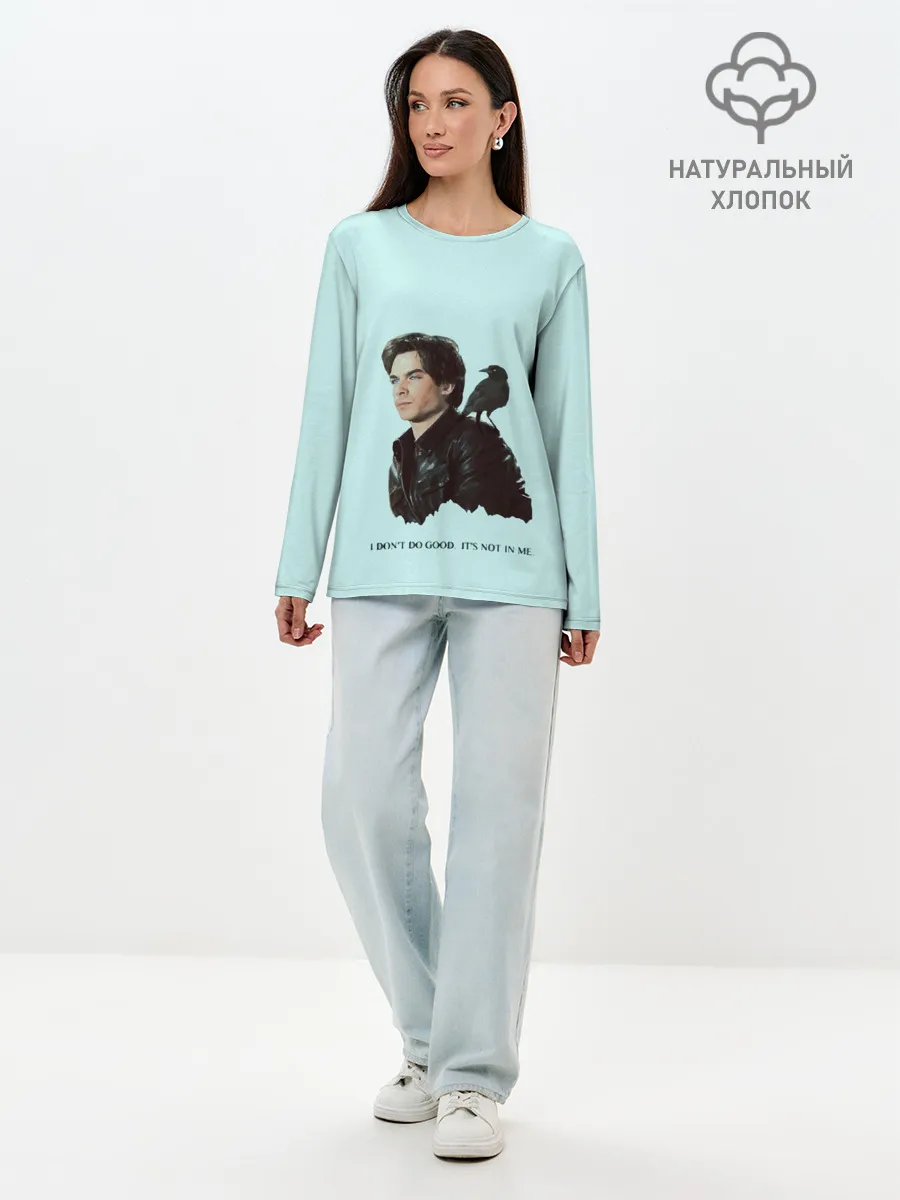 Лонгслив женский. Хлопок / Дневники вампира,