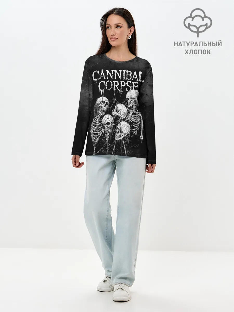 Лонгслив женский. Хлопок / Cannibal Corpse