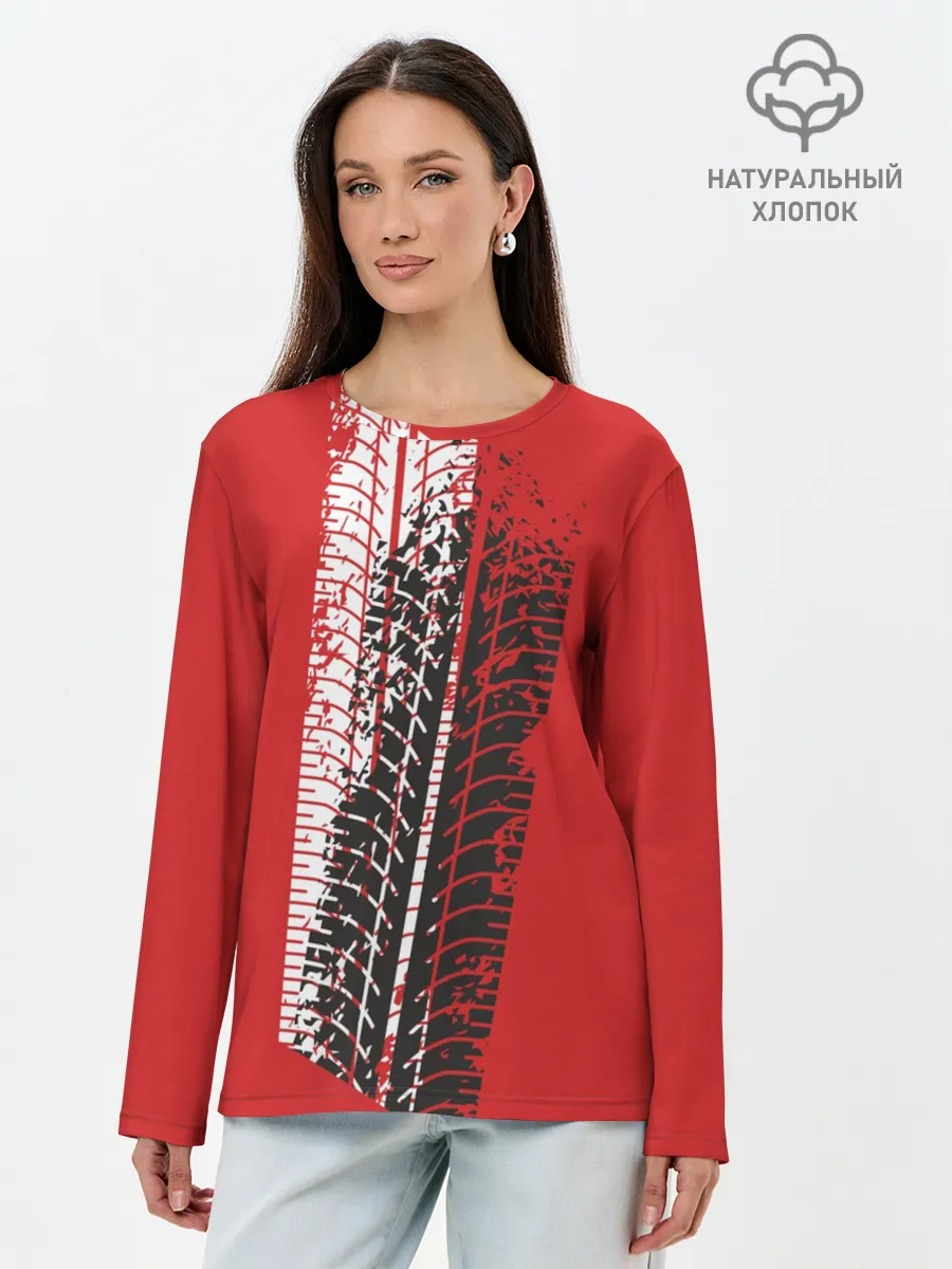 Лонгслив женский. Хлопок / Протектор шин