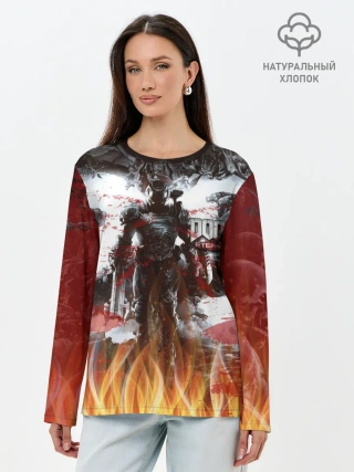 Лонгслив женский. Хлопок / Doom Ethernal Ancient Gods