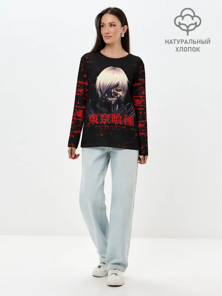 Лонгслив женский. Хлопок / Tokyo Kaneki