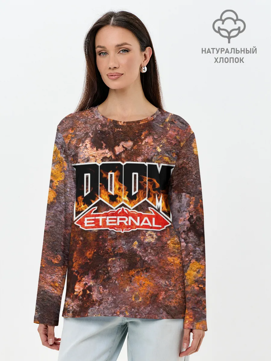 Лонгслив женский. Хлопок / DOOM Eternal