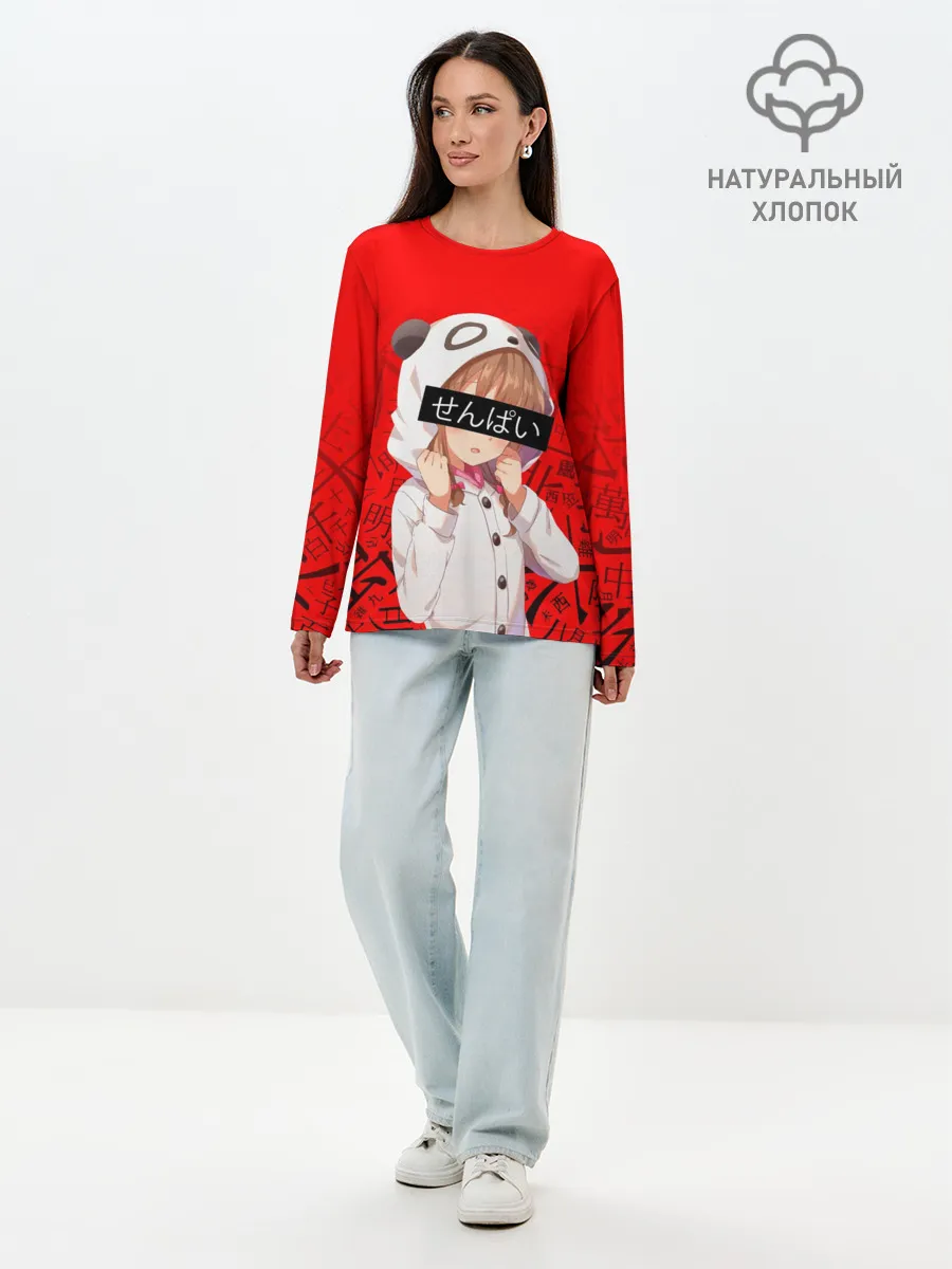 Лонгслив женский. Хлопок / SENPAI