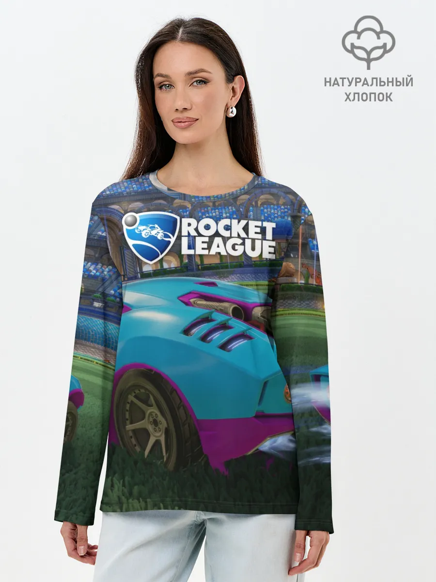 Лонгслив женский. Хлопок / Rocket League