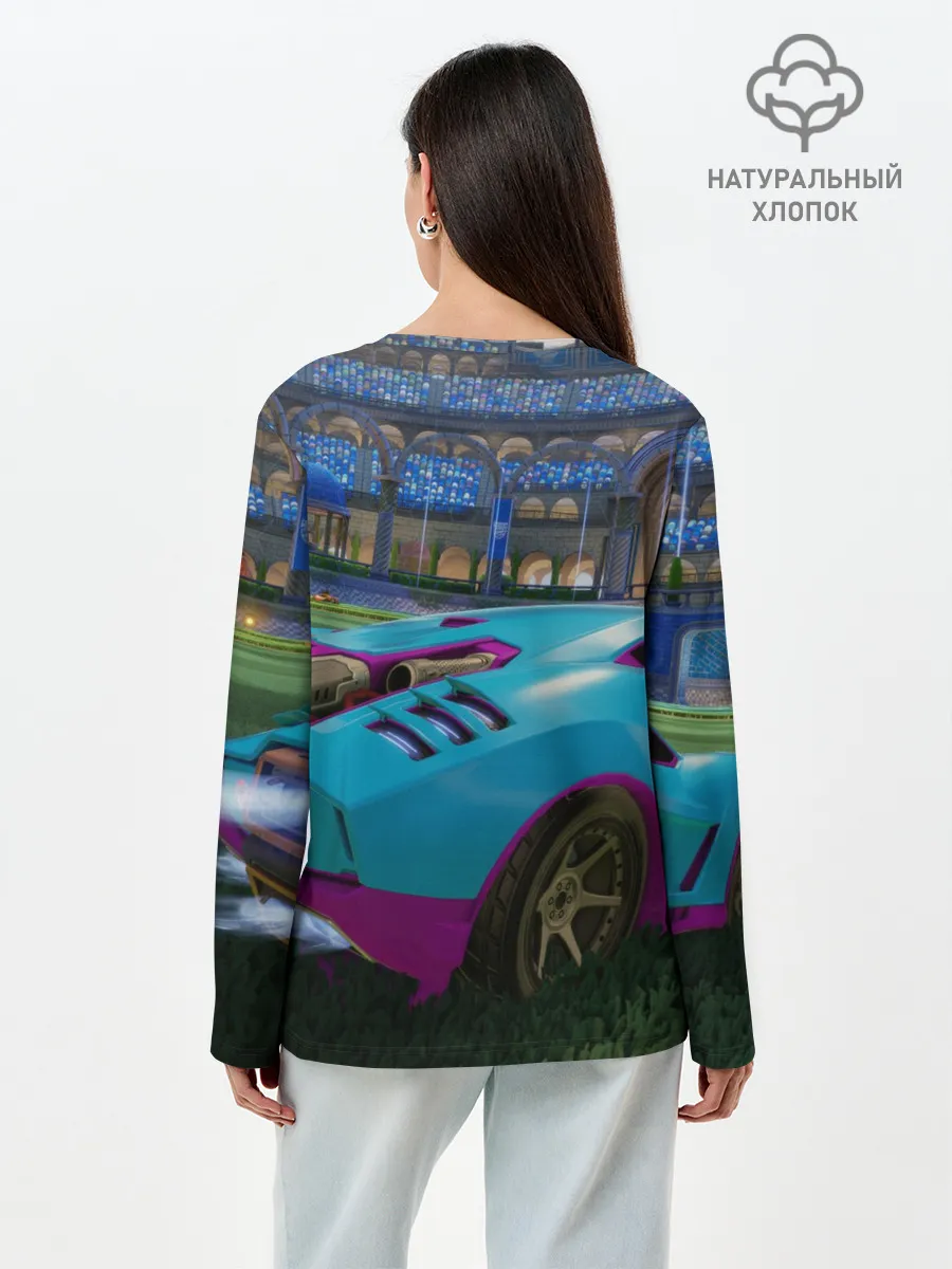 Лонгслив женский. Хлопок / Rocket League