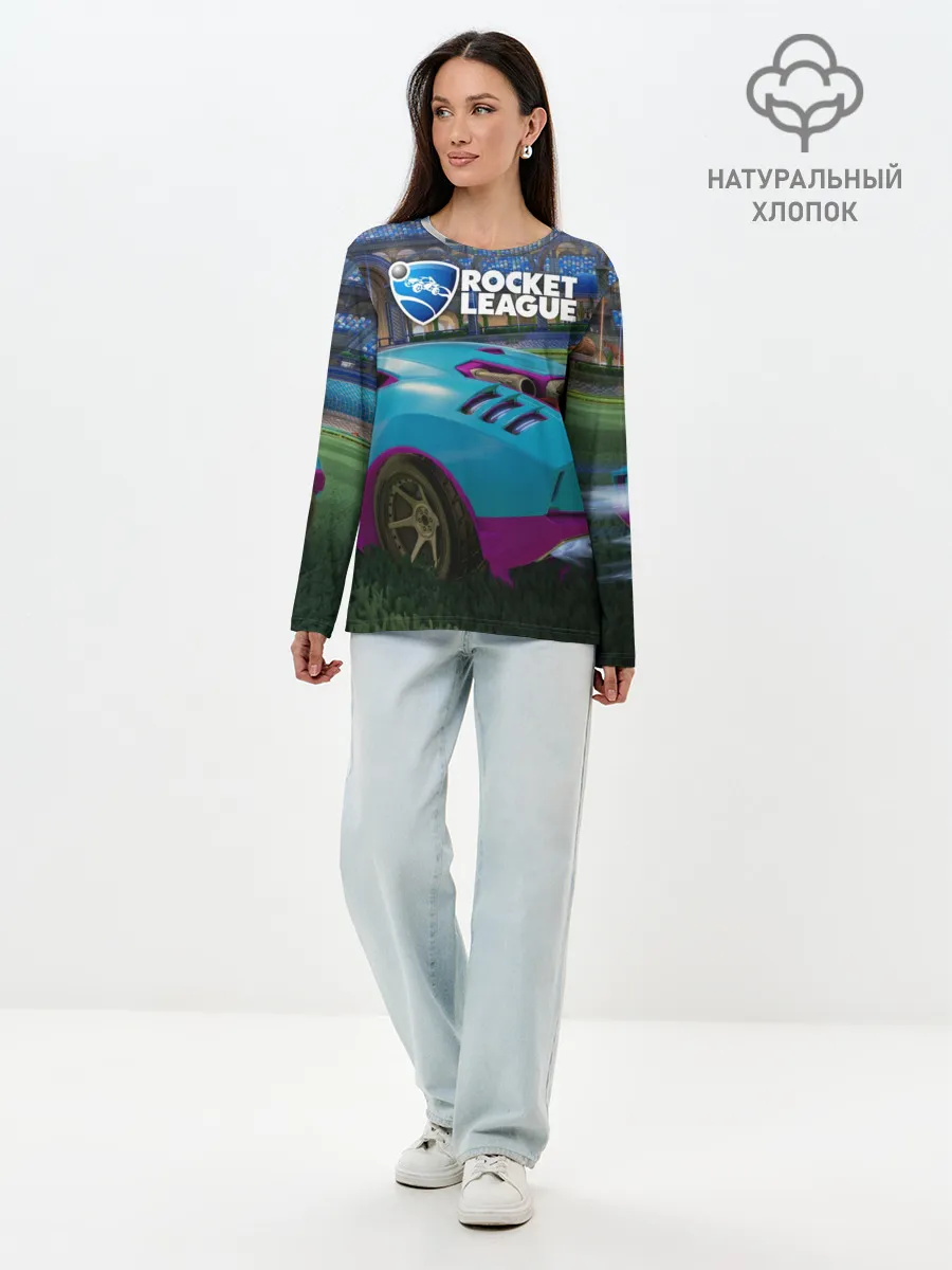 Лонгслив женский. Хлопок / Rocket League