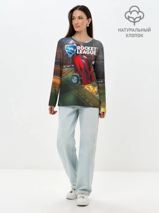 Лонгслив женский. Хлопок / Rocket League