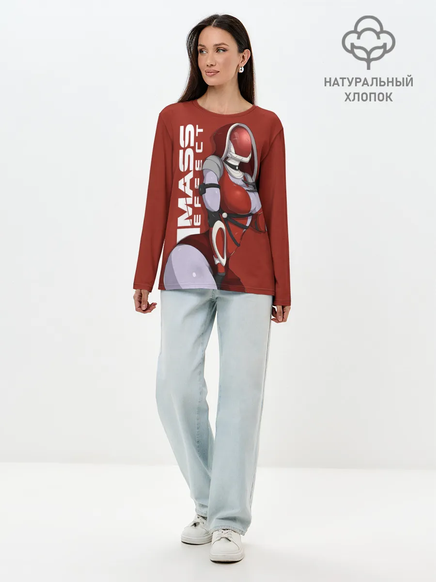 Лонгслив женский. Хлопок / mass effect