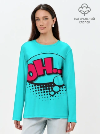 Лонгслив женский. Хлопок / OH