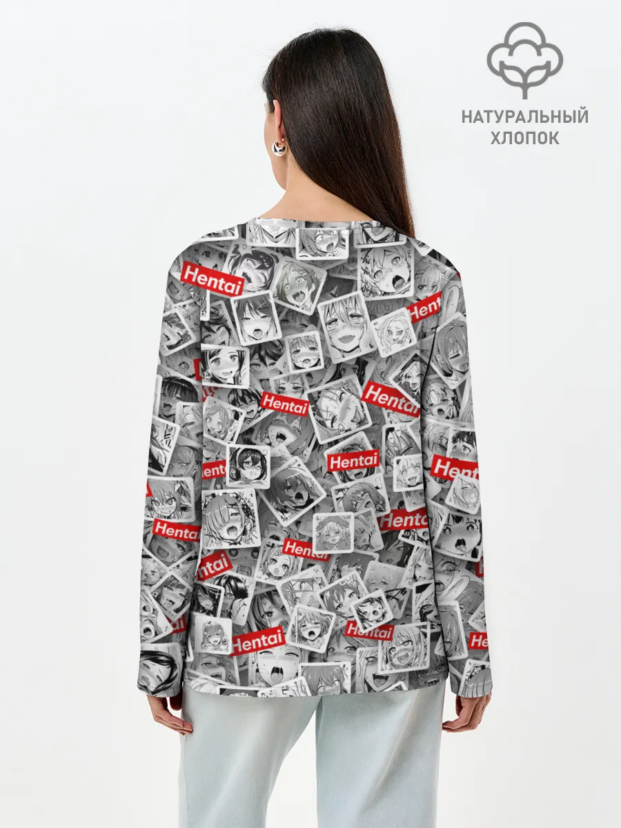 Лонгслив женский. Хлопок / Hentai senpai