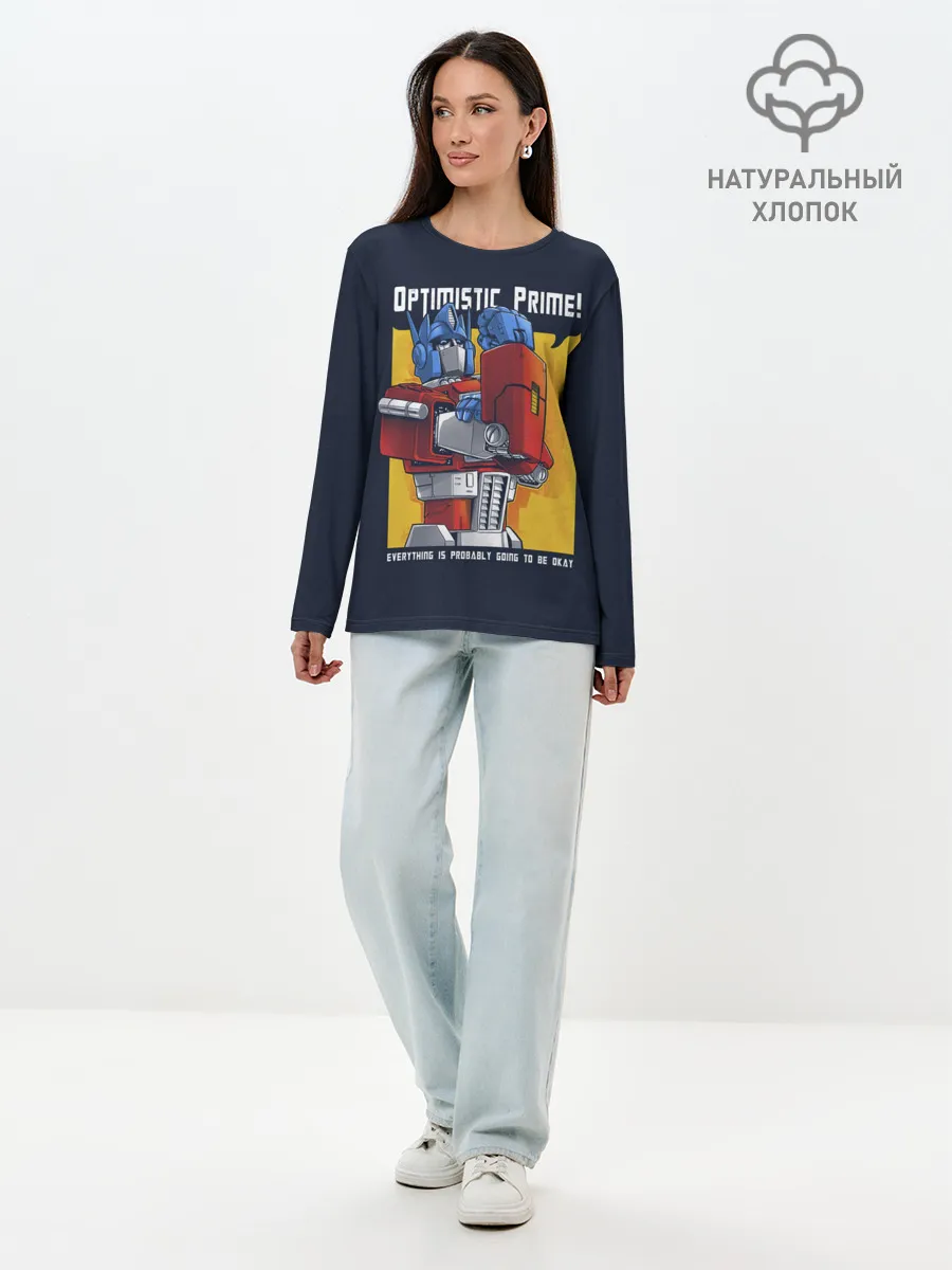 Лонгслив женский. Хлопок / Optimistic Prime