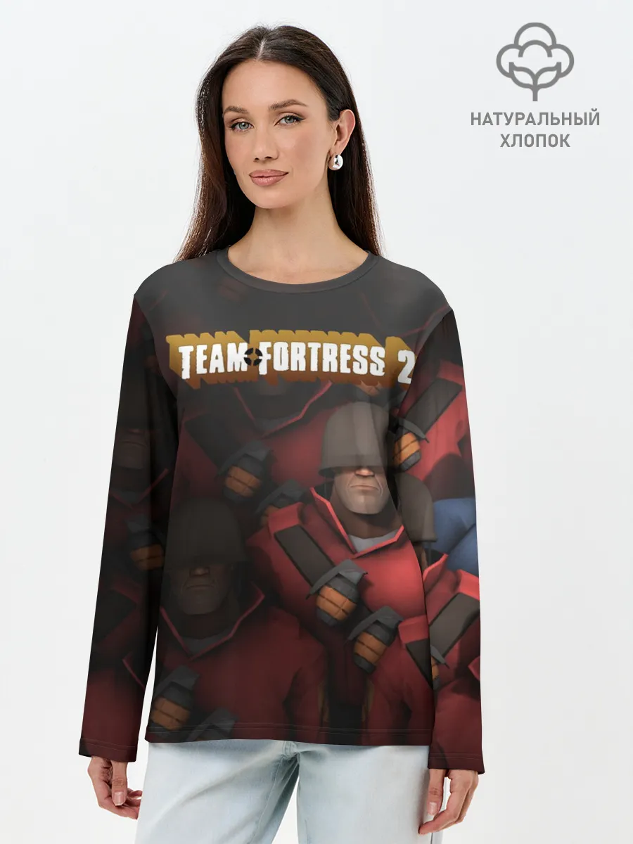 Лонгслив женский. Хлопок / Team Fortress