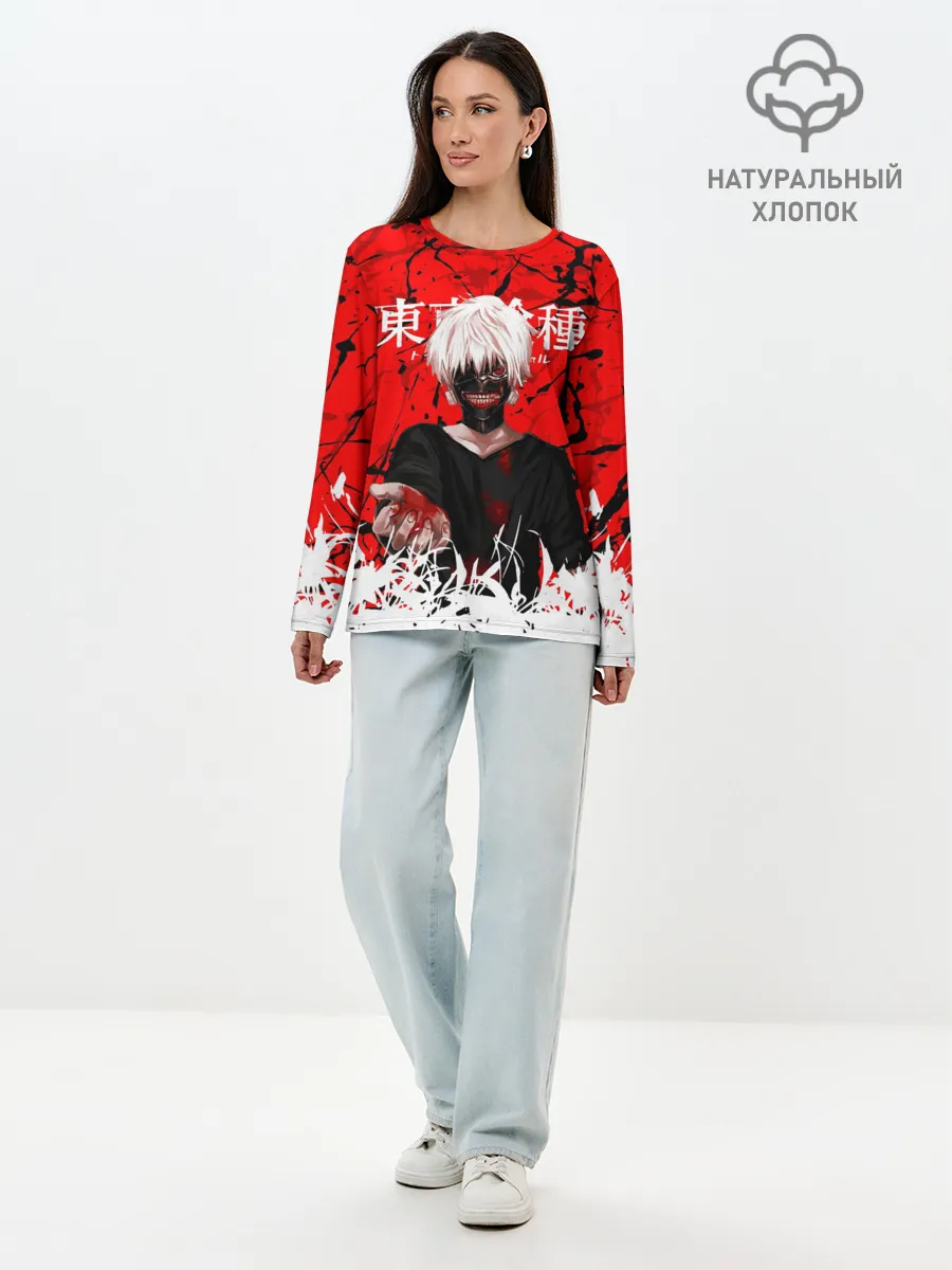 Лонгслив женский. Хлопок / Kaneki Ken