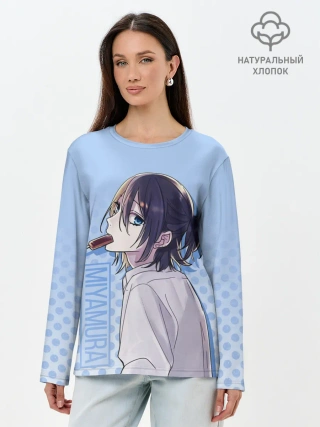 Лонгслив женский. Хлопок / Miyamura