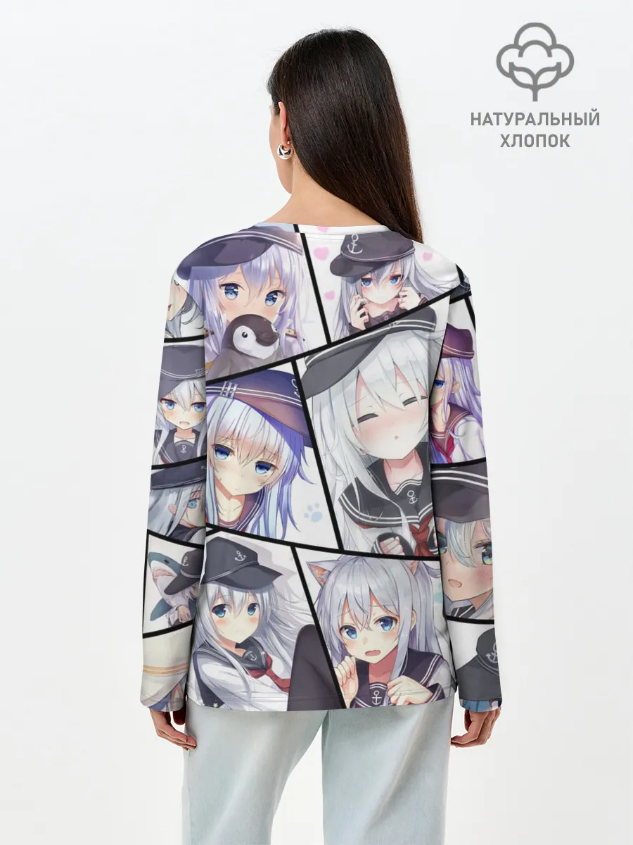 Лонгслив женский. Хлопок / Kantai Collection: Hibiki